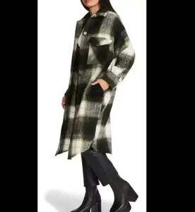 Steve Madden Black and White Plaid Coat